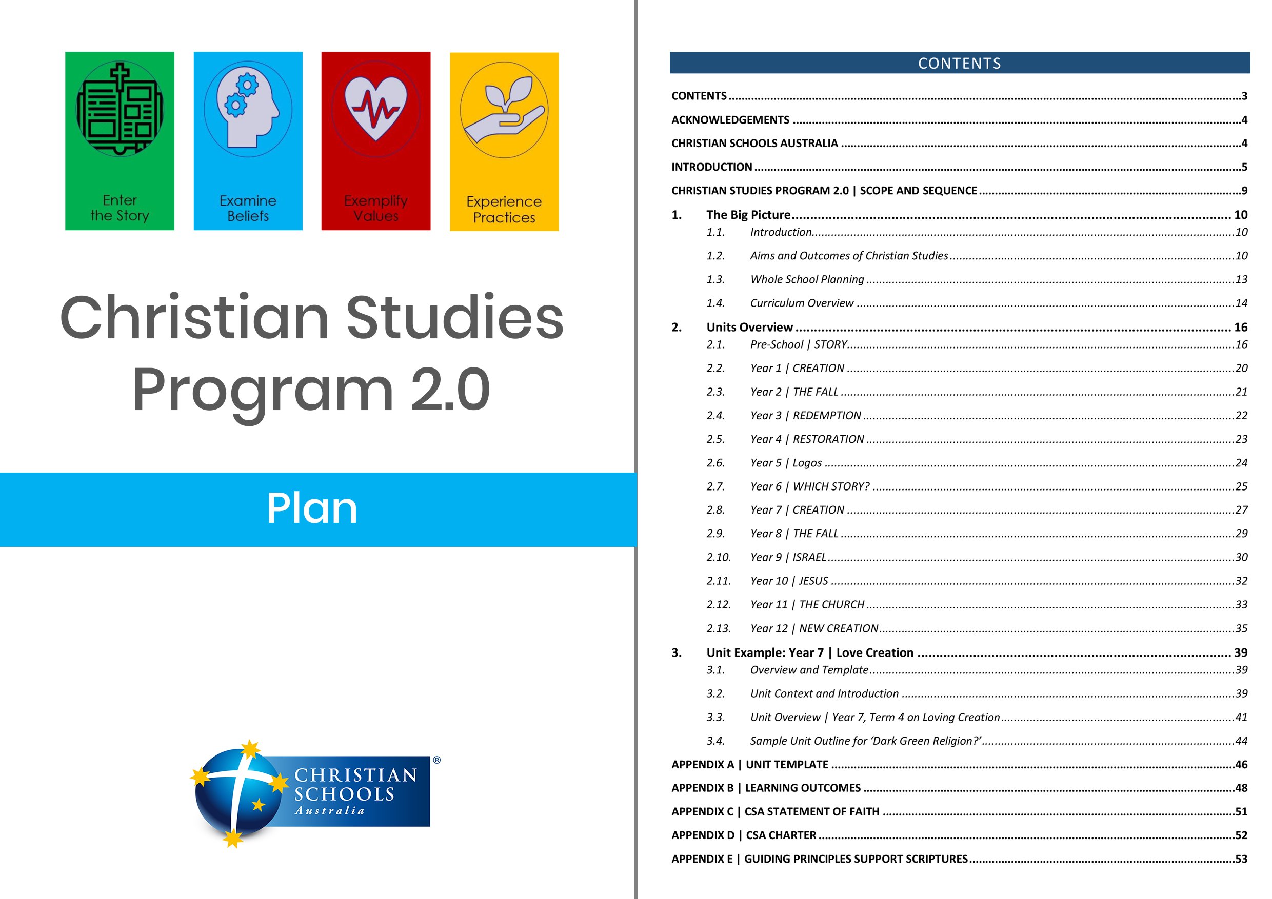 Christian Studies Program 2.0 - Plan